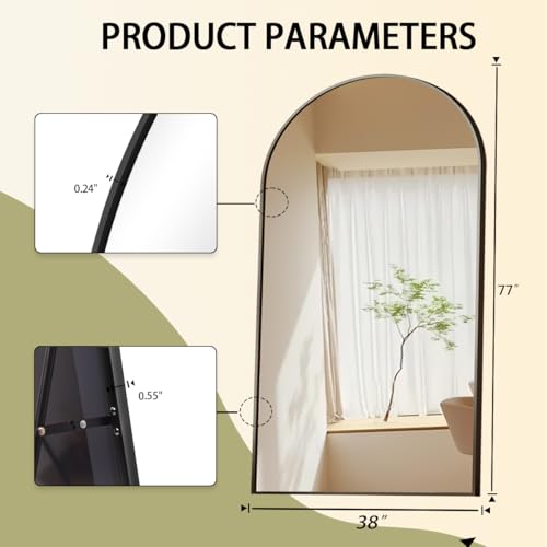 Black Arch Full Length Floor Mirror F58118