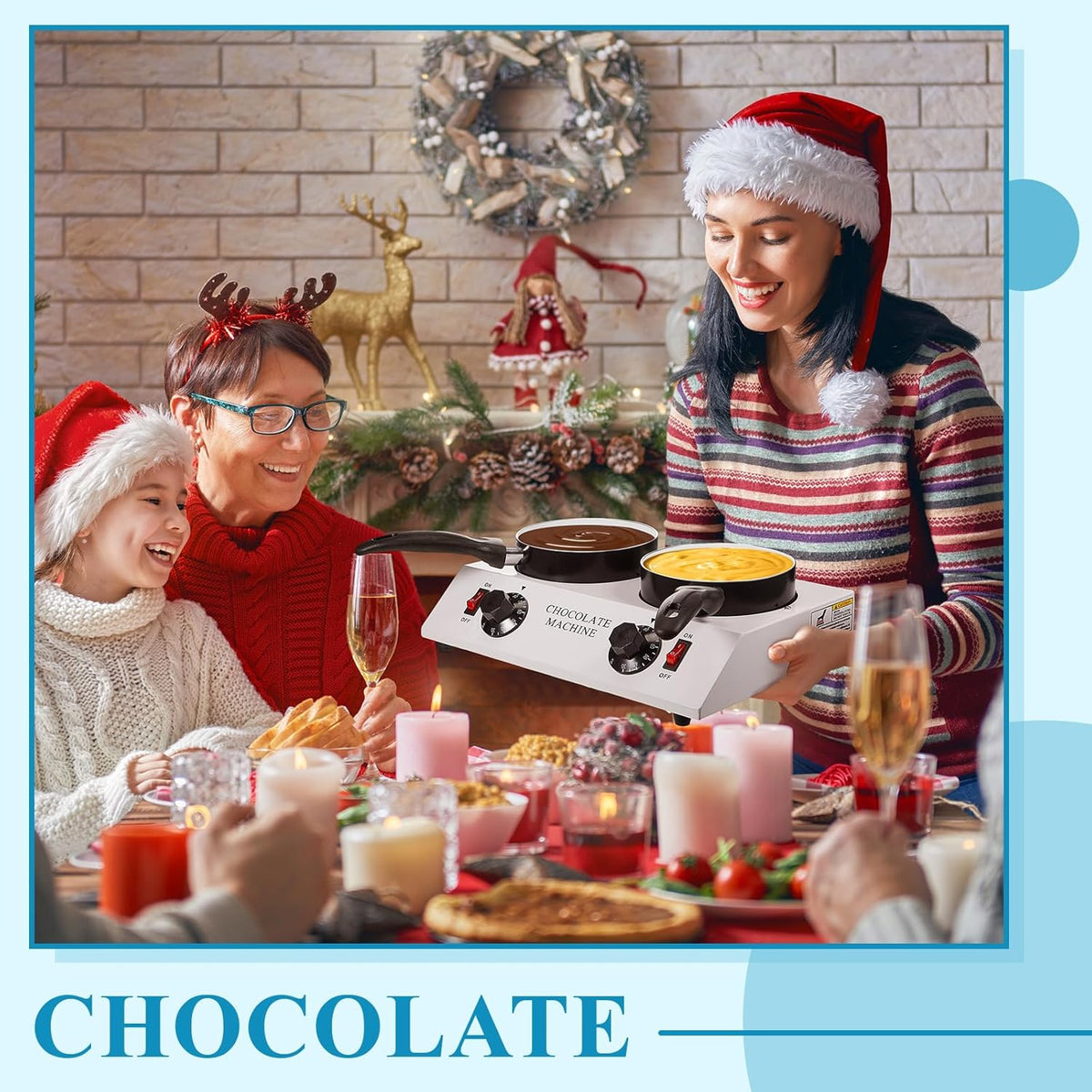 Chocolate Boiler Pot Electric Heating Chocolate Melting Tempering Machine with 1 Silicone Spatula Aluminum Boiler Y75368