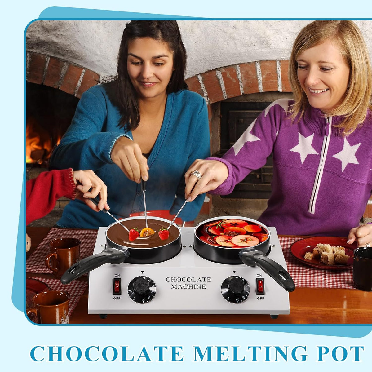Chocolate Boiler Pot Electric Heating Chocolate Melting Tempering Machine with 1 Silicone Spatula Aluminum Boiler Y75368