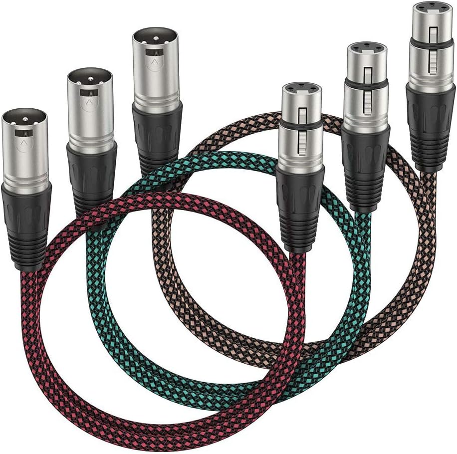 6ft Braided XLR Microphone Cable 10Pack B467890