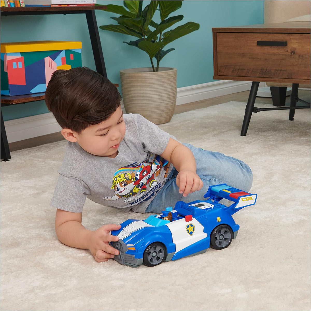 2-in-1 Transforming Toy Car with Motorcycle, Lights, Sounds and Action Figure B834