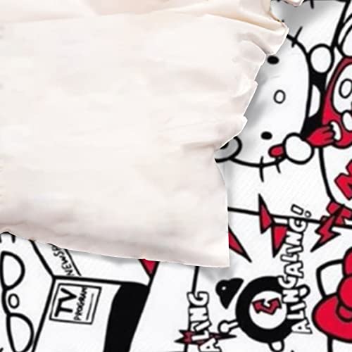 Kawaii Cat Printed Full Comforter Cover Set with 2 Pillowcase J68379