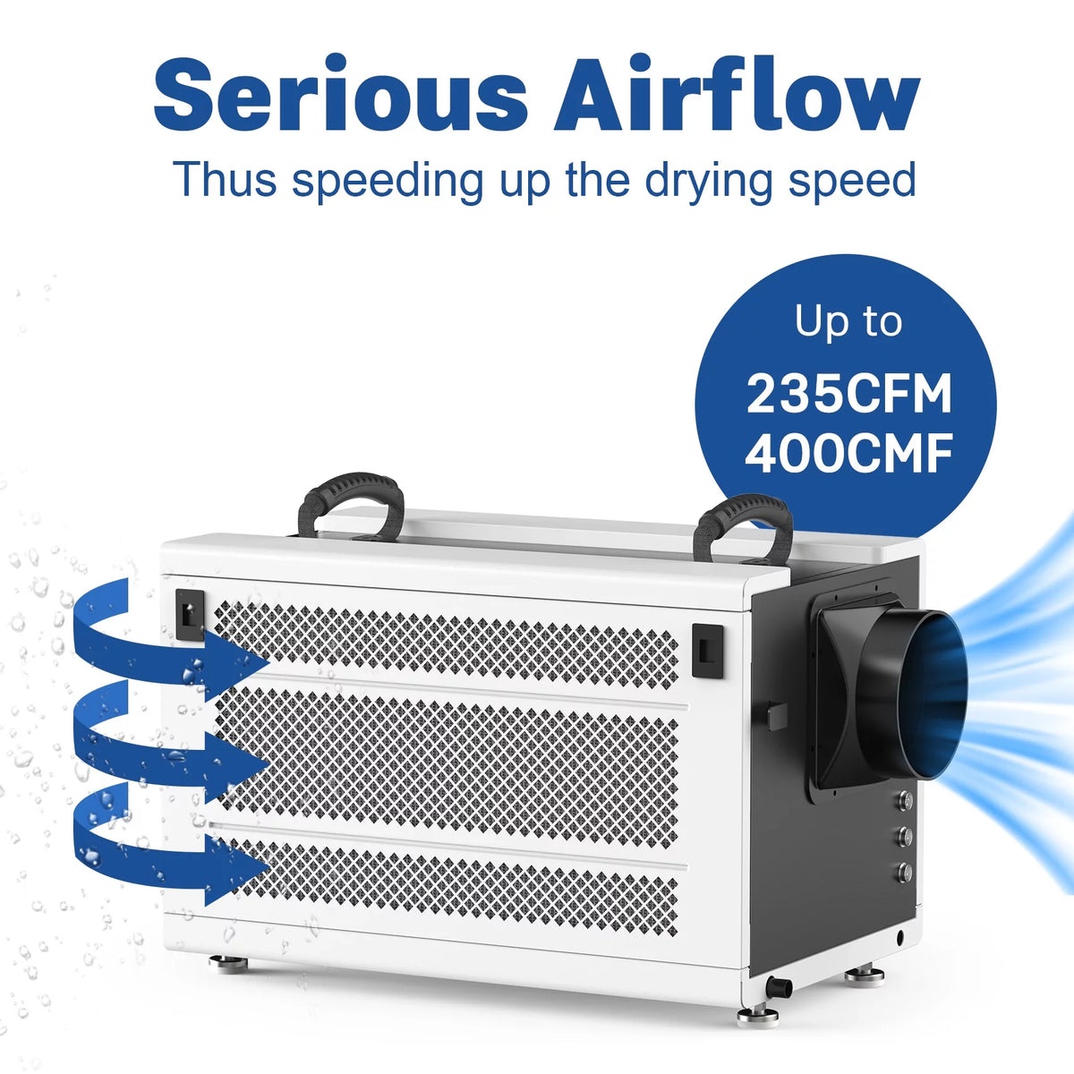 145 Pints Commercial Dehumidifier with Drain Hose, White L857685