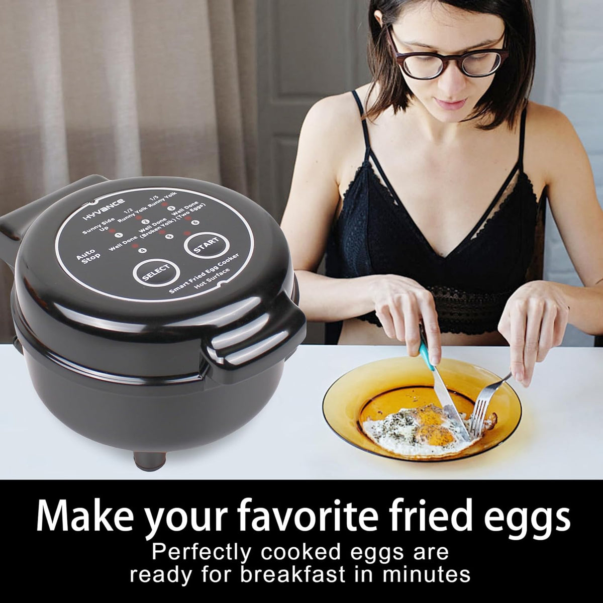 Non Stick Fried Egg Cooker (BLACK) D399