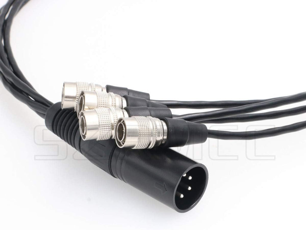 XLR 4 Pin Male to 4 Split Hirose 4 Pin Male Power Cable L684