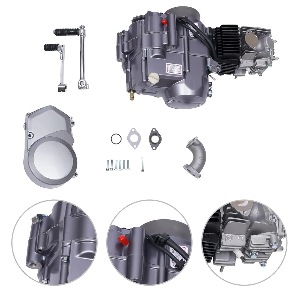 140CC 4 Stroke Engine Racing Motor Kit for Pit Dirt Bike CDI Kick Starter Manual Clutch Horizontal Single Cylinder 4 Speed J834