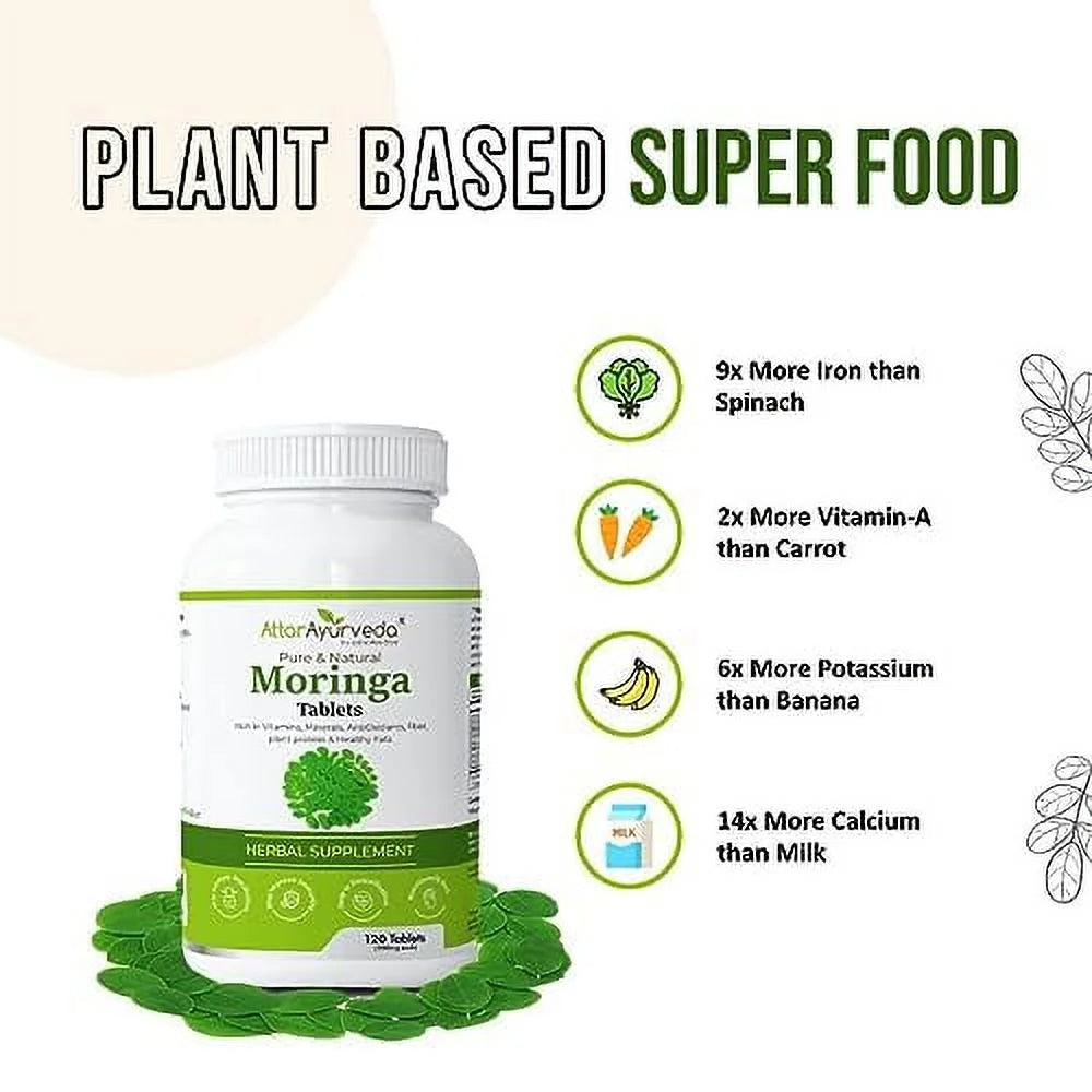 Moringa Tablets 120 Tablets, 500 Mg Each B84169