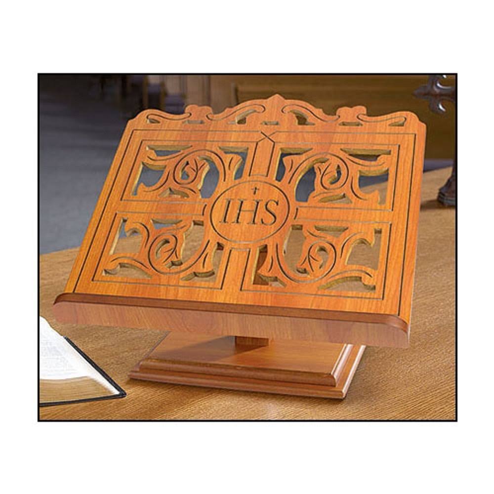 Carved Wood Bible Stand P191