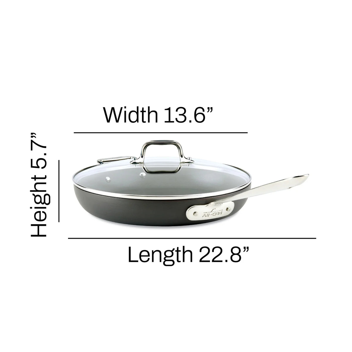 12-Inch Hard Anodized Nonstick Fry Pan with lid V936