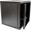 12U 19-Inch Server Network Rack with Locking Glass Door Black P420