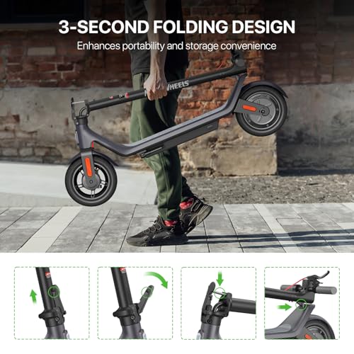 Electric Scooter, 350W, 10in Pneumatic Tires, 10.2AH Battery, 19 Miles Range, 15.5 mph Speed, UL2272 V189