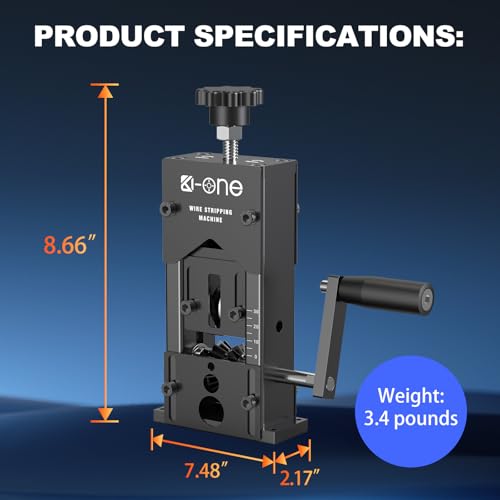 Manual Wire Stripping Machine, 0.06"-1.18" Wire Stripping Machine W126017