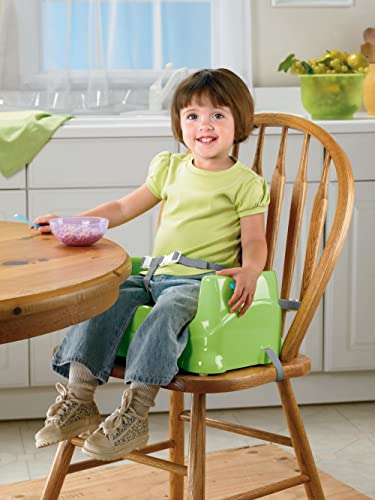 Green Adjustable Toddler Booster Seat with Dishwasher Safe Tray S4165