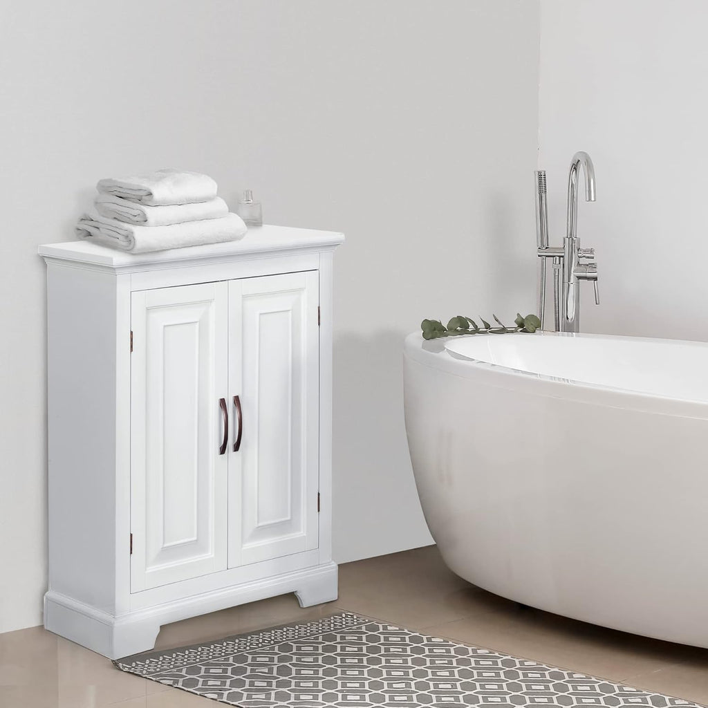 White 2 Door Freestanding Storage Cabinet J3859