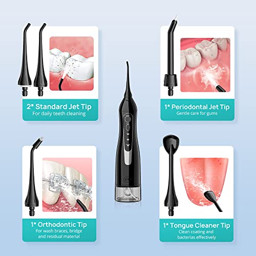 Portable Cordless Oral Irrigator 300ML Rechargeable IPX7 Waterproof Electric Water Flosser G38198