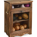 Wooden Countertop Storage Cabinet, 11.8W x 6.8D x 16H in, Rustic Color G208138