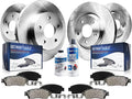 10.83 275mm Front and Rear Disc Brake Rotors with Brake Pads 10pc Set T763