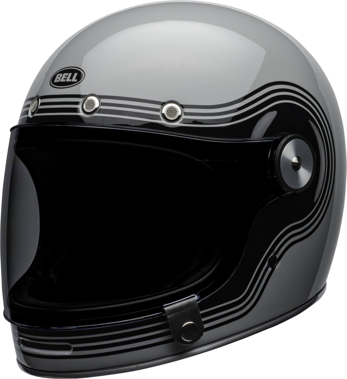 Large Flow Gloss Gray Black Helmet T928