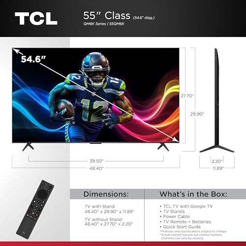 65-Inch QD-Mini LED 4K UHD Google Smart TV P917806