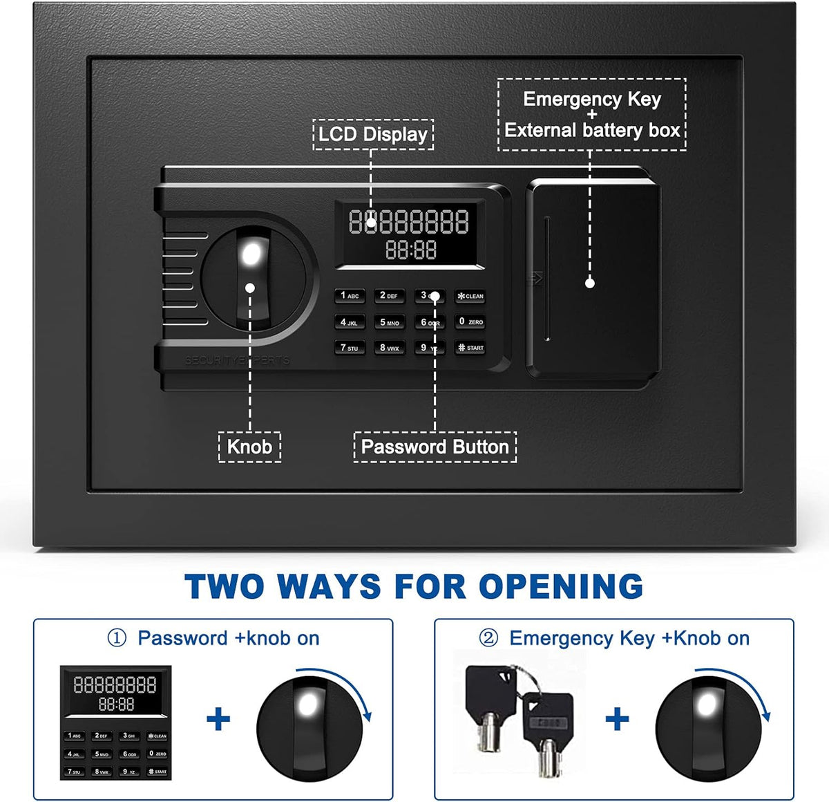 Small Steel Safe Box with LCD Digital Screen Y916193