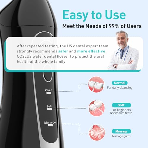Portable Cordless Oral Irrigator 300ML Rechargeable IPX7 Waterproof Electric Water Flosser G38198