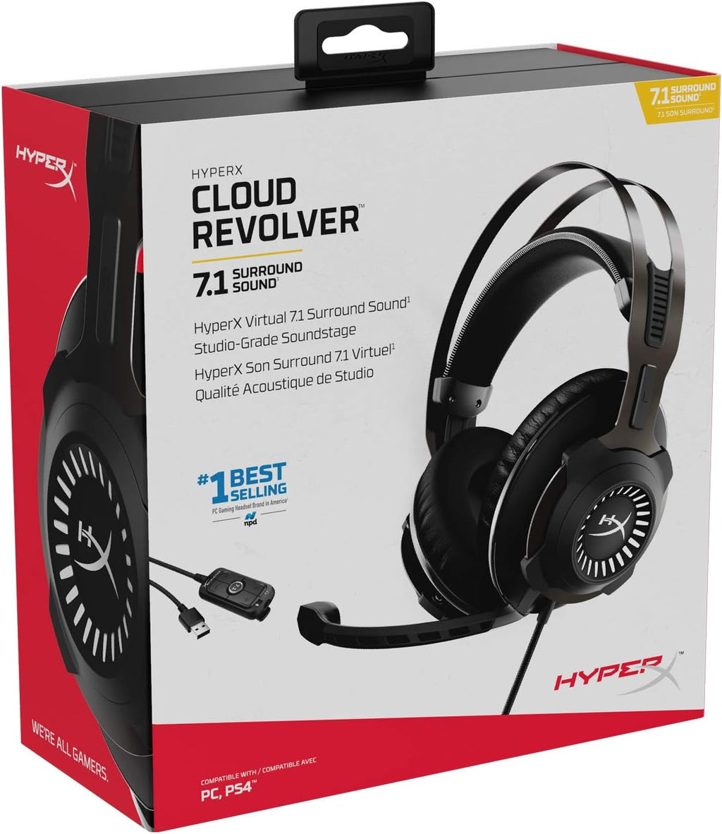 Gaming Headset with 7.1 Surround Sound, Memory Foam, Leatherette, Steel Frame, Detachable Microphone L110626