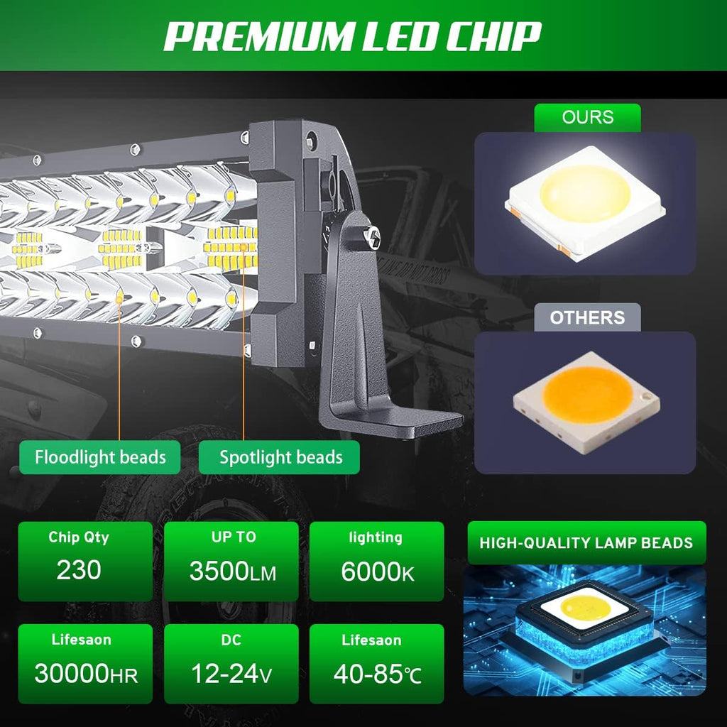 52 inch Triple Row LED Light Bar 6000K T65021