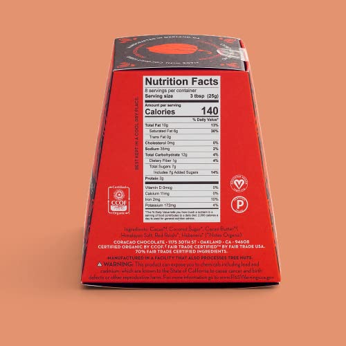 Organic Spicy Dark Drinking Chocolate Hot Cacao Cocoa (7.05 ounces) J633