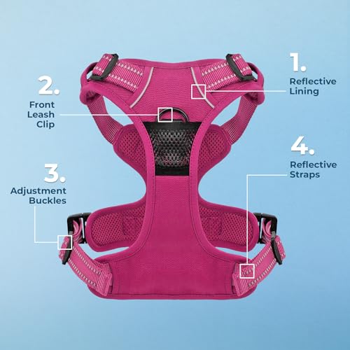 Purple Lattice Adjustable No-Pull Dog Harness P39317