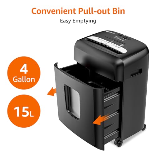 6 Sheet Micro Cut Paper Shredder, Black Q20818