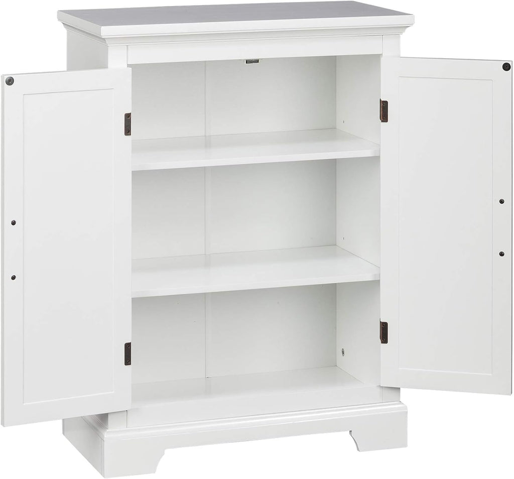 White 2 Door Freestanding Storage Cabinet J3859