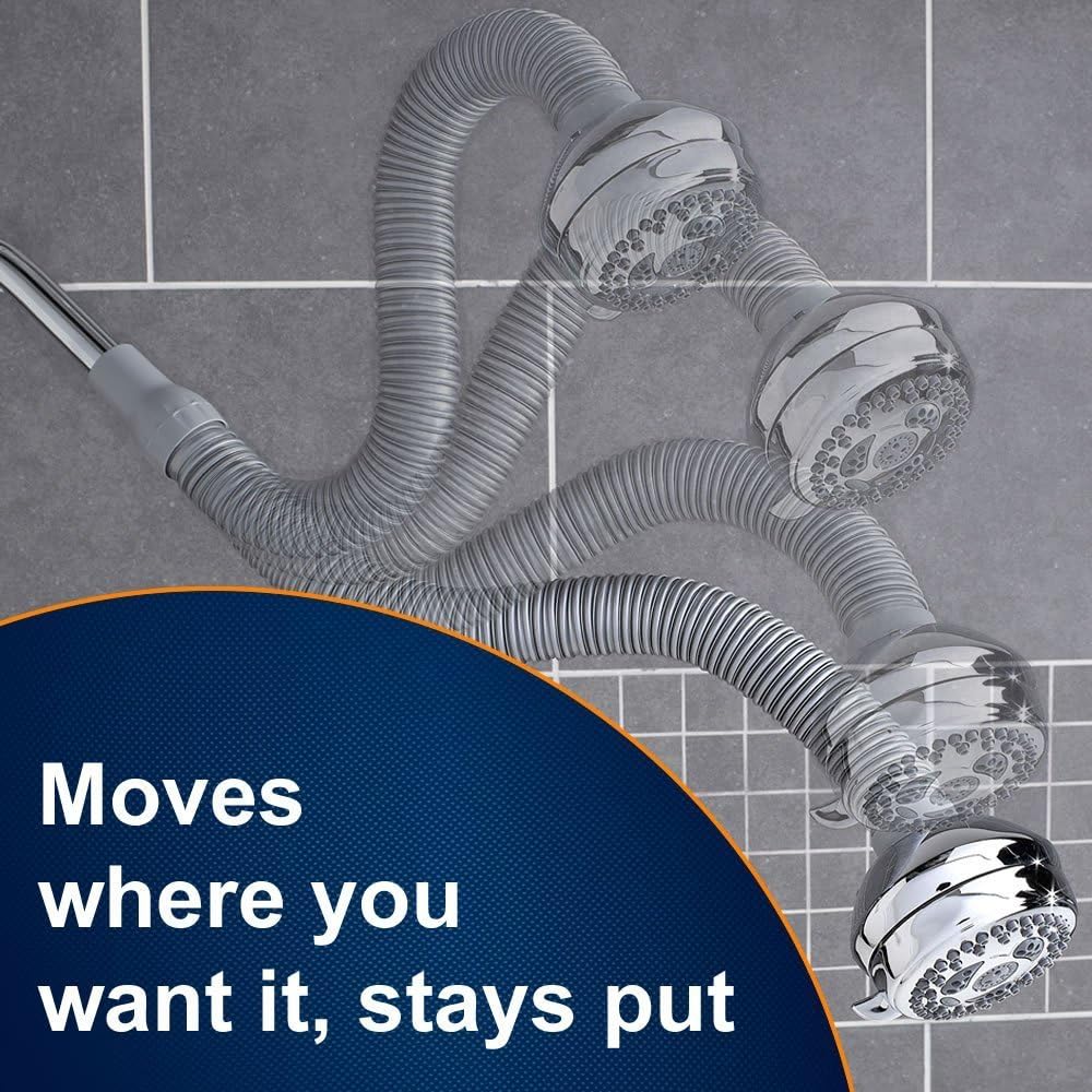 Chrome 6 Mode Adjustable Shower Head 1.8 GPM Pack of 2 V66654