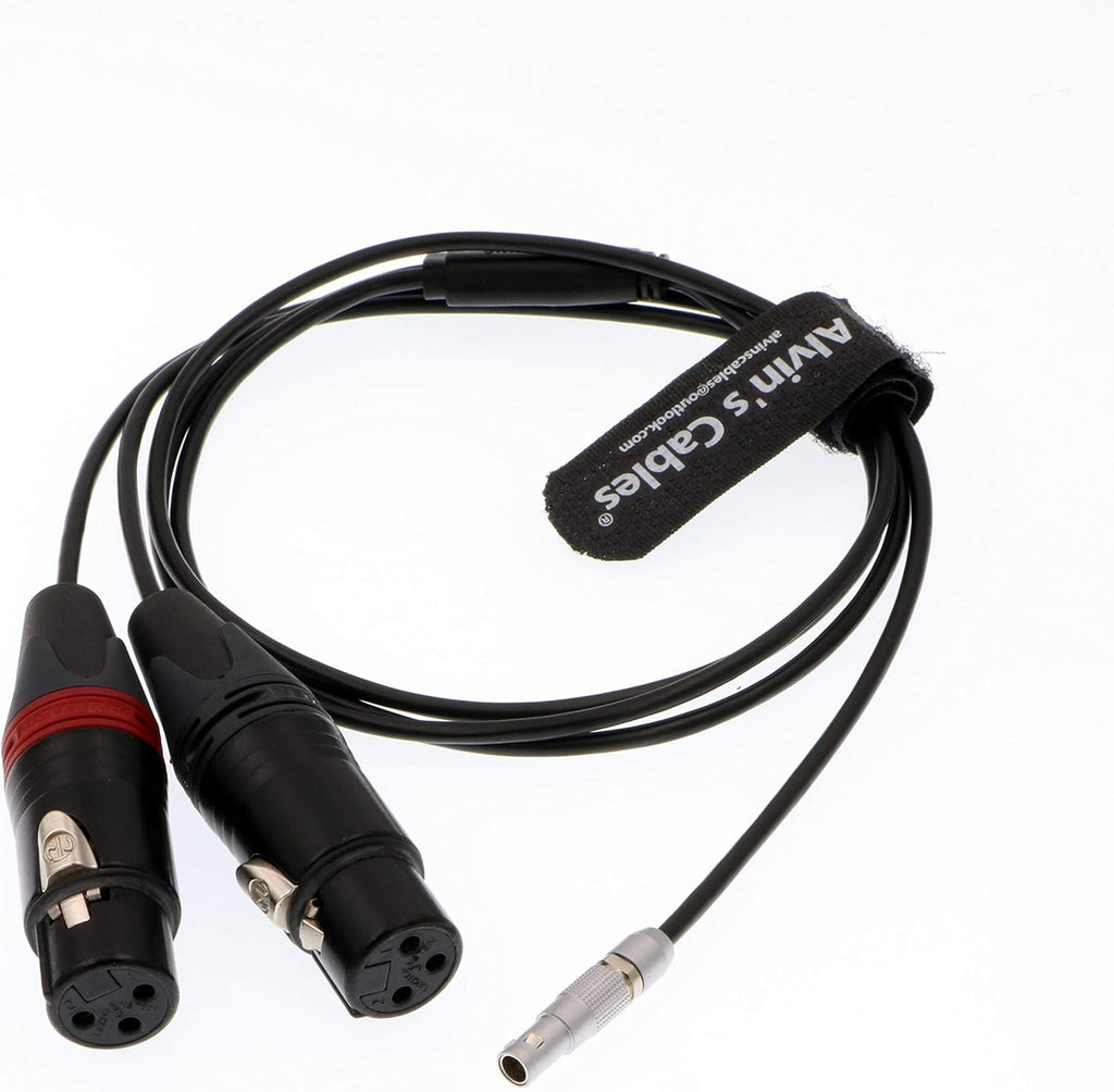 XLR 3 Pin Female to 5 Pin Male Right Angle Audio Input Cable M60779