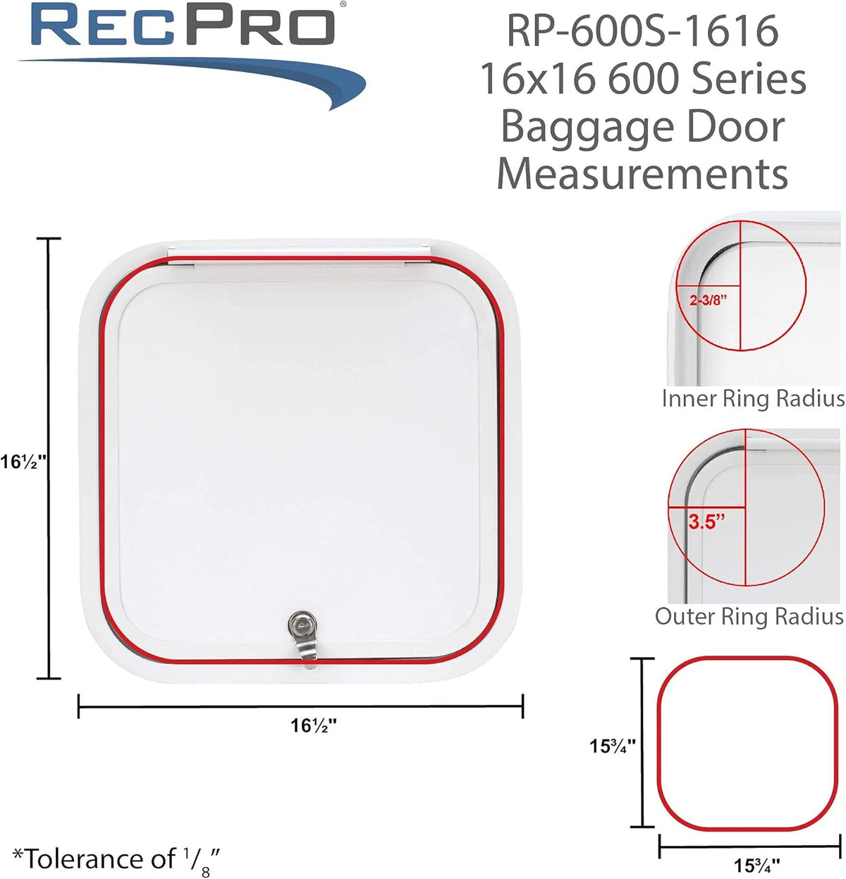 16 x 16 Baggage Door with Rounded Corners S47420