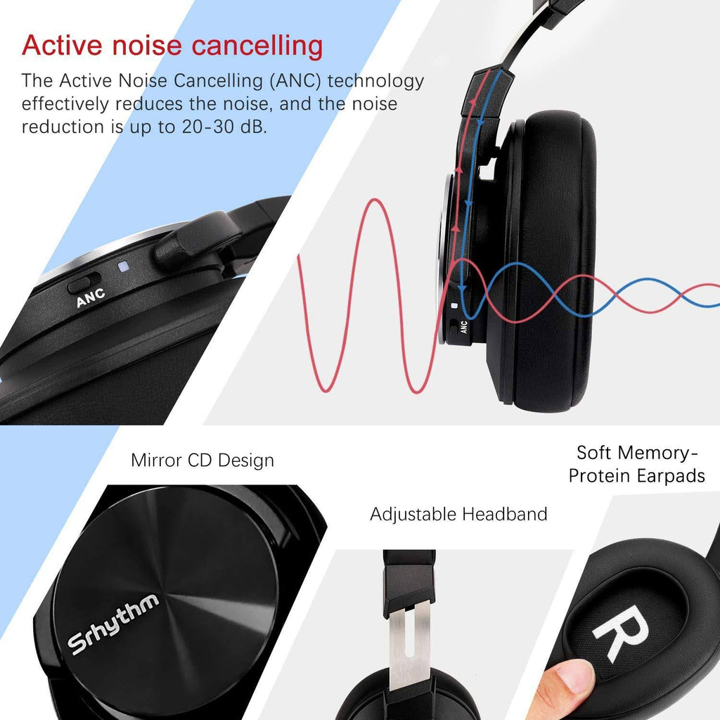 Active Noise Cancelling Bluetooth Headphones with Microphone X346