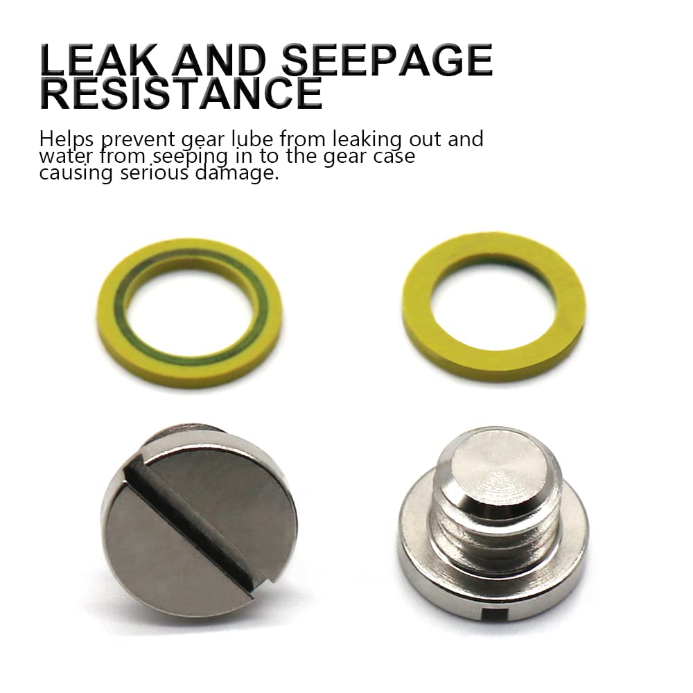 Lower Unit Oil Drain Plug Gearcase Screw & Gasket S9099