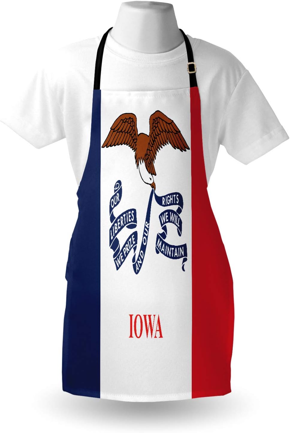 Navy Red Adult Apron R38641