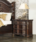 Cherry Finish Nightstand of 3 Drawers B55825
