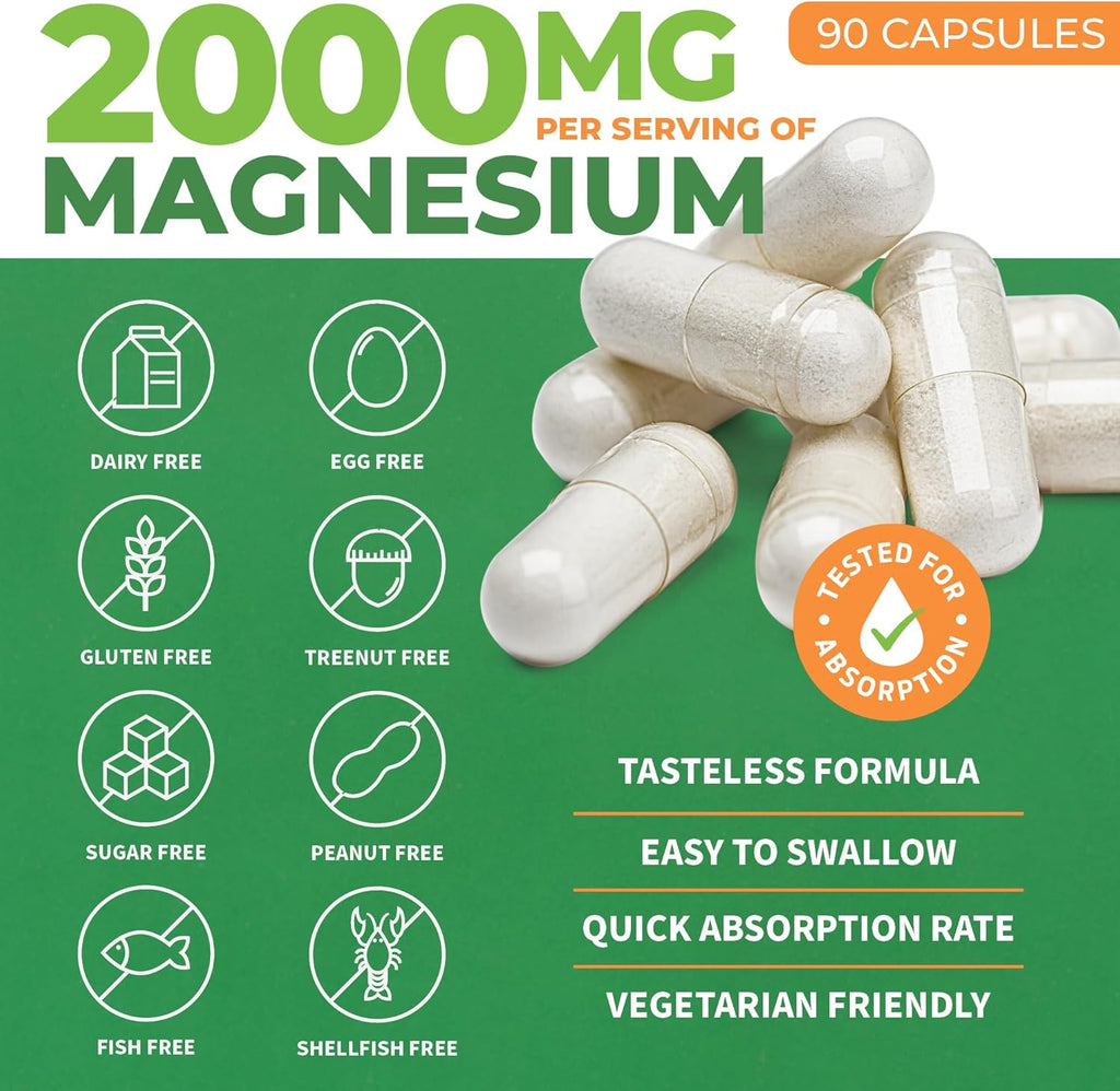 Magnesium L-Threonate Capsules 2000mg 90 Count C47991