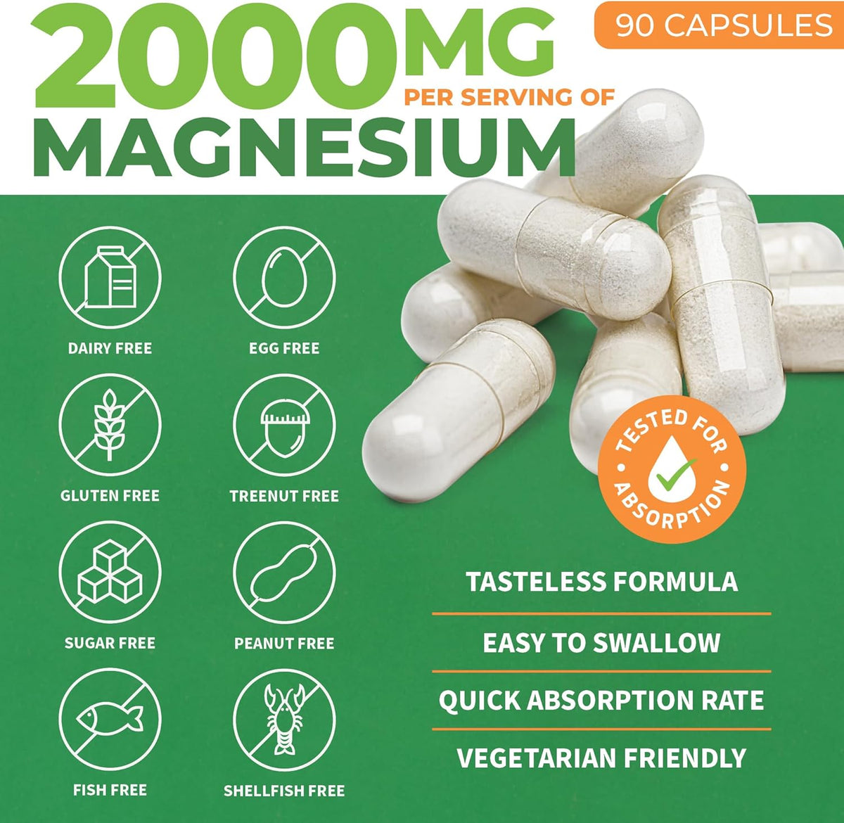 Magnesium L-Threonate Capsules 2000mg 90 Count C47991