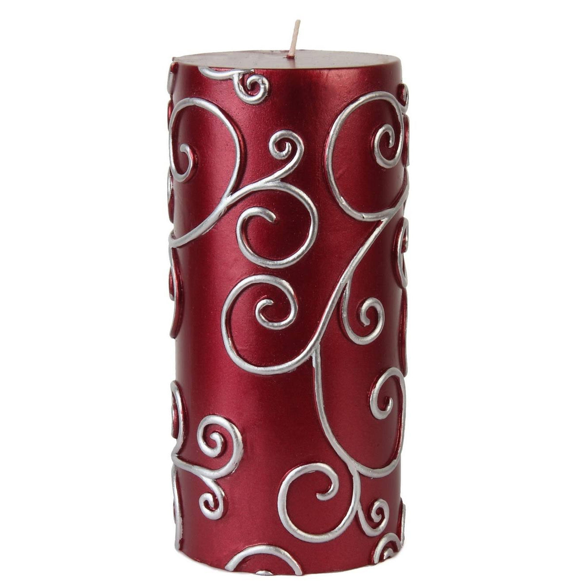 Purple Scroll Pillar Candle 12Pcs Z10921