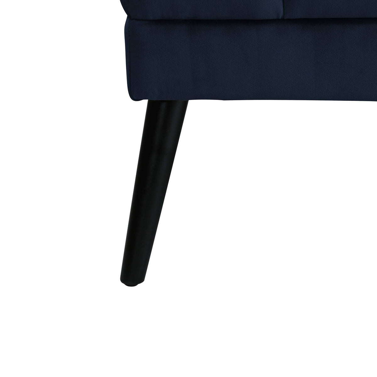 Navy Blue Velvet Armless Loveseat A677