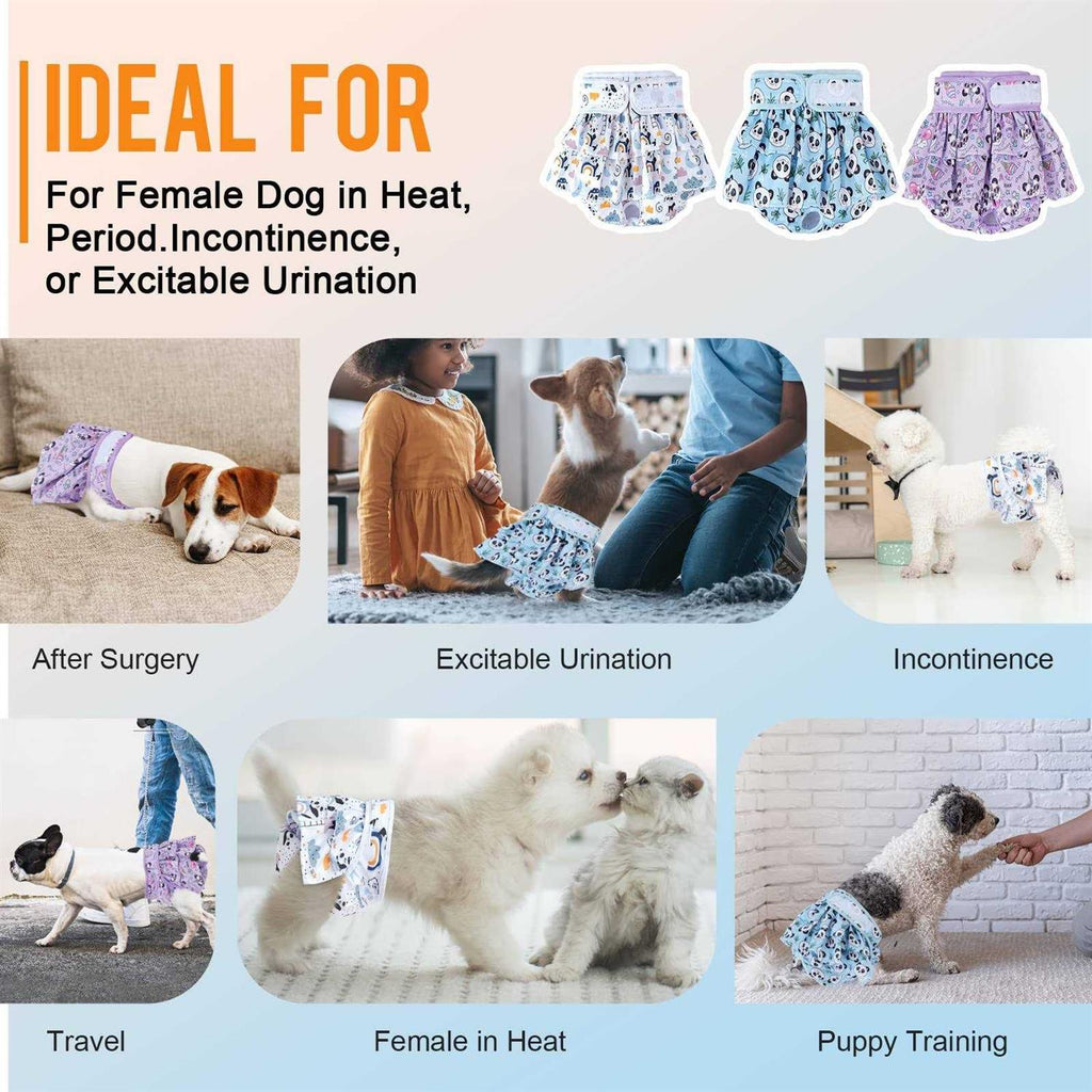 Washable Dog Diapers Female 3 Pack Reusable Puppy Diapers Z8951