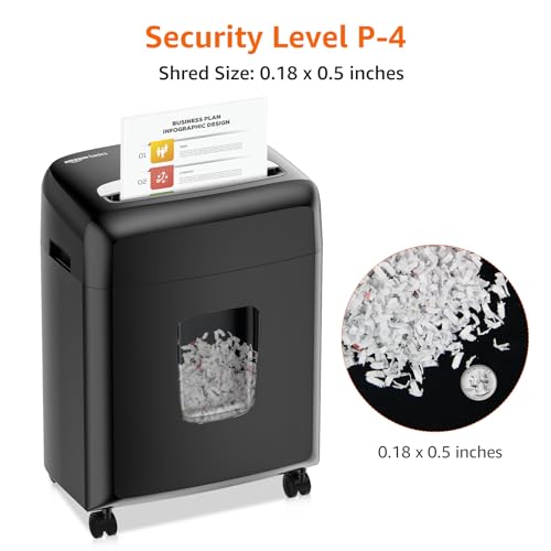 6 Sheet Micro Cut Paper Shredder, Black Q20818