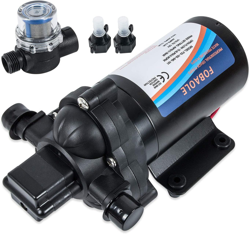 12V Fresh Water Pump with Pressure Switch 3.5 GPM 45 Psi B676