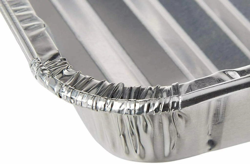 50 Pack Small Disposable Aluminum Broiler Pan L568484