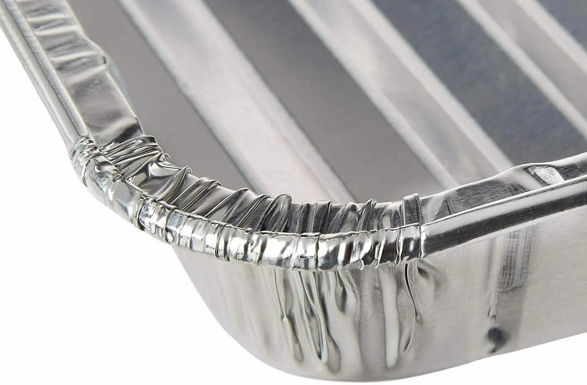 50 Pack Small Disposable Aluminum Broiler Pan L568484