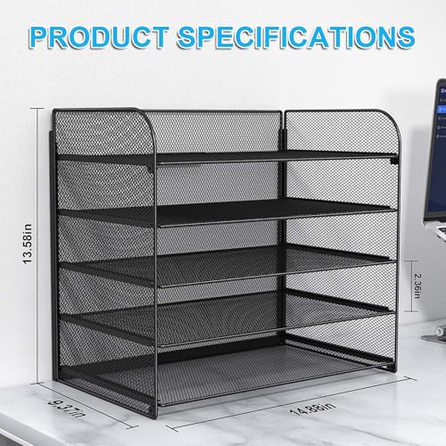 5 Tier Steel Mesh Paper Organizer T95065