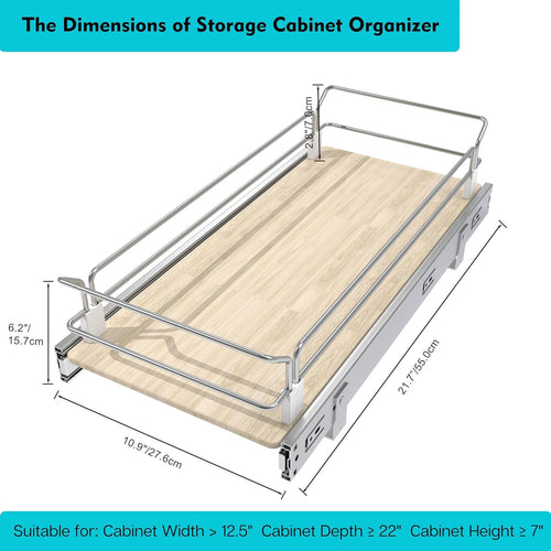 11W X 22D Pull Out Cabinet Drawer T4424