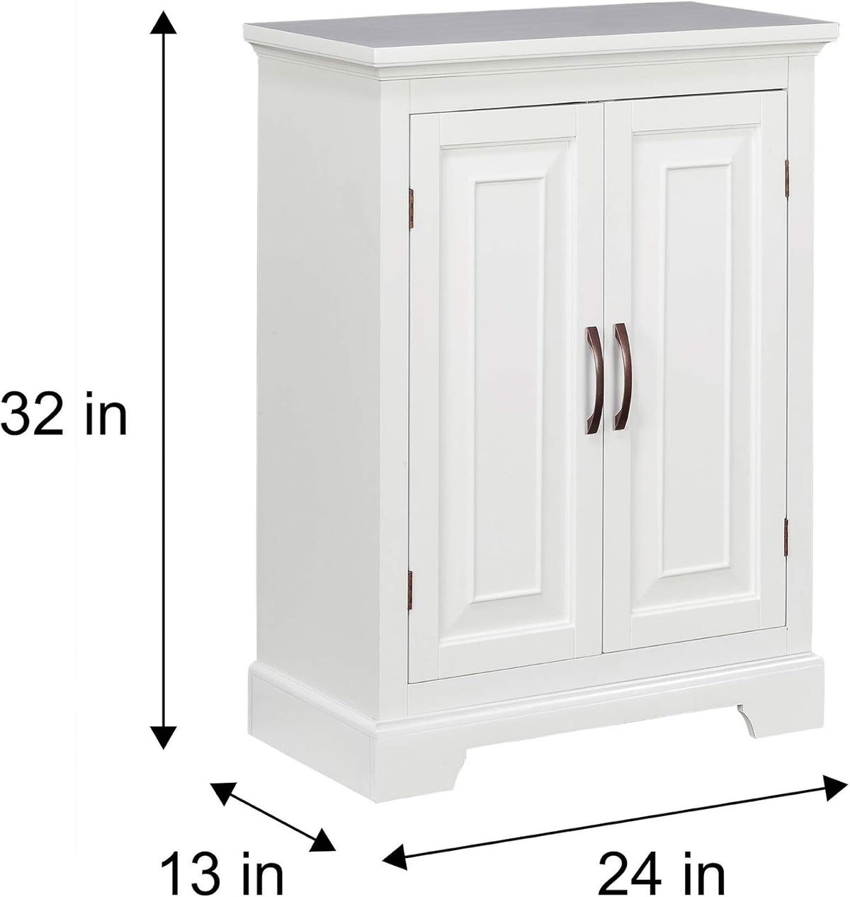 White 2 Door Freestanding Storage Cabinet J3859